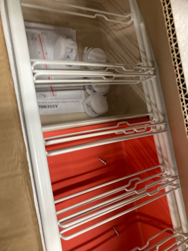 Photo 1 of 10 Drawers Rolling Cart with Wooden Tabletop, Utility Storage Cart with Wheels, Art Supply Craft Organizer on Wheel with Metal Frame & Handles for Home Office School,Colorful