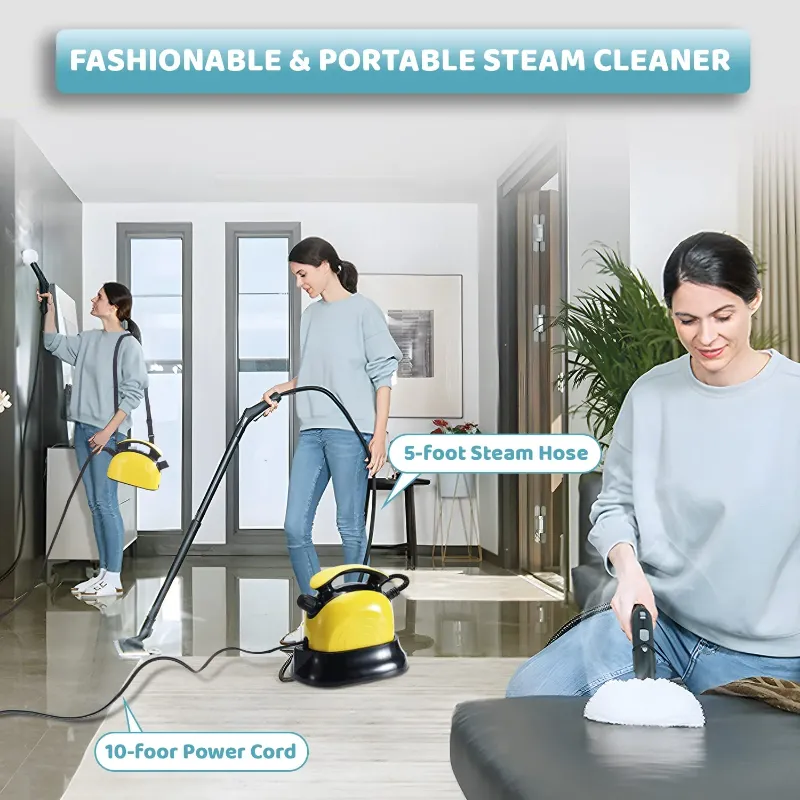 Photo 1 of **MISSING PARTS***1500W Powerful Steam Mop, Multi-Purpose Steam Cleaner, Best Hand Held Steamer Cleaner with 13 Accessories for Cleaning, Home Use, Carpet, Floor, Window, Car Seat, Tile, Grout