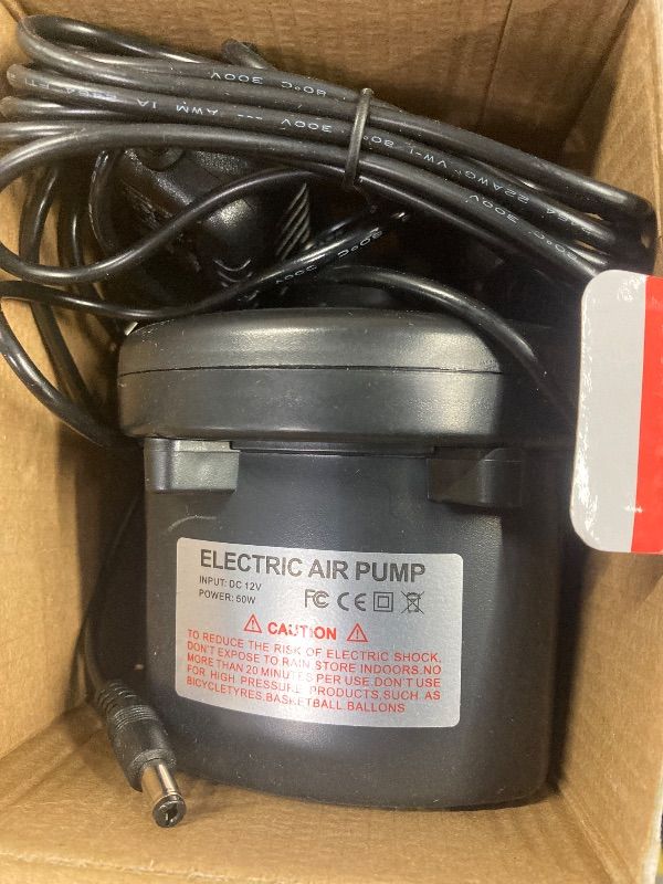 Photo 1 of ***MISSING PARTS -SELLING AS IS*** LQ-202 Electric Air Pump for Air Mattress, Air Mattress Pump for Inflatables, Quick Fill Inflator Deflator Air Pump Perfect for Outdoor Camping Inflatable Boat Blow Up Pool Water Toy Car Air Bed