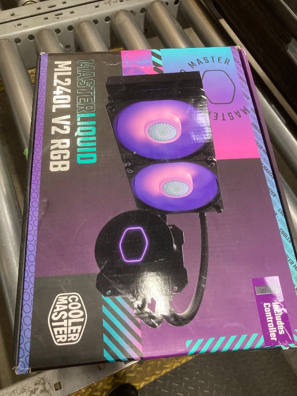 Photo 1 of **PARTS ONLY**CoolerMaster MasterLiquid ML240L RGB V2, Close-Loop AIO CPU Liquid Cooler, Gen3 Dual Chamber Pump, 240mm Radiator, SickleFlow 120 PWM ARGB, AMD Ryzen AM5/AM4, Intel LGA1700/1200 (MLW-D24M-A18PC-R2)