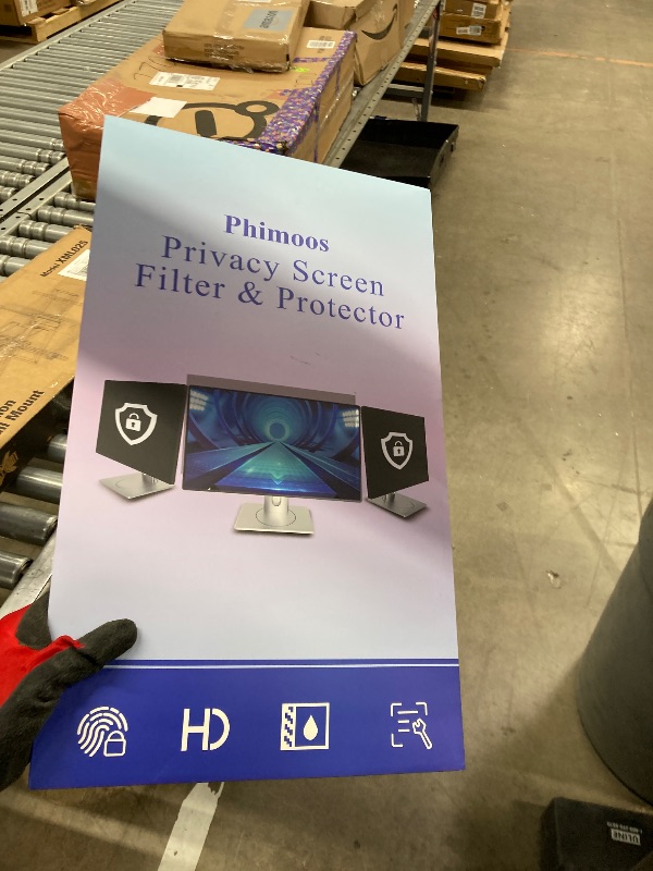 Photo 1 of [2 Pack] Magnetic Computer Privacy Screen Filter 21.5 Inch for 16:9 Widescreen Monitor Desktop PC, 21.5in Hanging Removable Anti Glare Blue Light Protector, Double Sided Reversible Eye Care Film