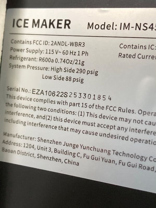 Photo 1 of ***MISSING DRAWER PART -SELLING AS IS*** ecozy Smart Nugget Ice Maker Countertop, First Full-Color Smart Panel Ice Machine with APP Control, Double-Layer Insulation, 44 lbs/24H Soft Pellet Chewable Ice, Pull-Out Water Tank, Self-Cleaning