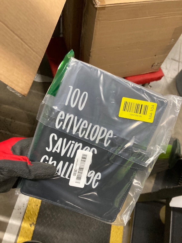 Photo 1 of 100 Envelopes Money Saving Challenge, 100 Envelope Challenge Binder, Easy and Fun Way to Save $5,050, Savings Challenges Budget Book Binder with Cash Envelopes for Office,Home,School (Black)