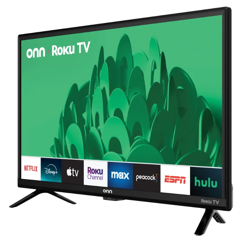 Photo 1 of ***DAMAGED -BROKEN SCREEN -SELLING AS PARTS ONLY***onn 24” Class 720P HD Roku Smart Television, 100012590