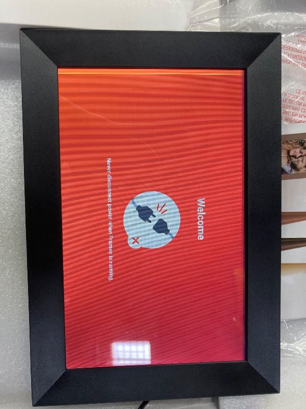 Photo 1 of **HAS LINE ON LEFT SIDE SCREEN**BIGASUO Digital Picture Frame, 10.1" Frameo Digital Frame WiFi with 32GB Memory, 1280x800 IPS Touch Screen, Send Photos/Videos from Your Phone Anywhere, Photo Gifts for Parents and Grandparents
