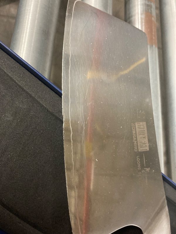 Photo 1 of **DAMAGED BLADE**HOSHANHO Cleaver Knife 7 Inch, Ultra Sharp Japanese High Carbon Steel Vegetable Meat Cleaver, Multifunction Chopper Butcher Knife for Home Kitchen and Restaurant