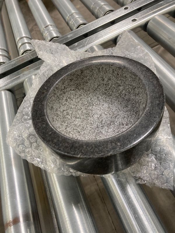 Photo 1 of ***MISSING GRINDER -SELLING BOWL ONLY*** Priority Chef Heavy Duty Large 2 Cup Mortar and Pestle Set,100% Granite, Non Slip Base, Make Fresh Guacamole, Salsa, Pesto, Stone Grinder Bowl, Herb Crusher, Spice Grinder, 6.3 Inch Size, Black