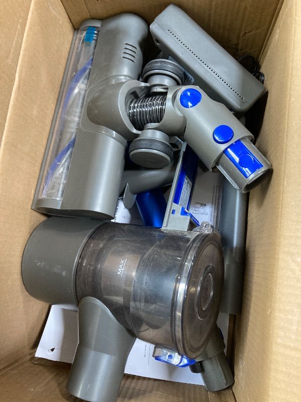 Photo 1 of ***DAMAGE-NON-FUNCTIONAL -SELLING AS PARTS ONLY*** Honki Cordless Vacuum Cleaner for Home, Powerful Stick Vacuum with Rechargeable Battery, Green Light Anti-Tangle Brush, 6-in-1 Lightweight Handheld Vacuum for Pet Hair, Hard Floor, Carpet, Blue
