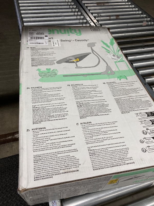 Photo 1 of **MISSING PARTS**Ingenuity SimpleComfort Lightweight Compact 6-Speed Multi-Direction Baby Swing, Vibrations & Nature Sounds, 0-9 Months 6-20 lbs (Pink Cassidy)