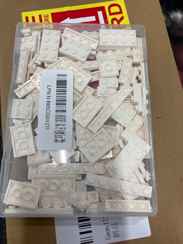 Photo 1 of 100 Pieces Classic Building Plate Assortment Pack, 8 Sizes Small Baseplates Multipacks, Compatible with Lego Parts and Pieces, Small Plate for Building(Color:White)