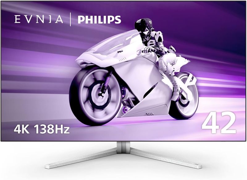View 1 of **NOT IN ORIGINAL BOX/MISSING PARTS***Philips EVNIA 42M2N8900 41.5” 4K OLED Gaming Monitor,