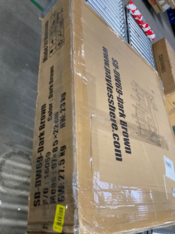 Photo 1 of ***DAMAGED, MISSING PART -CHAIRS NOT INCLUDED-SELLING AS IS*** 1-Piece Solid Wood Dining Table Set for 2 | Brown | Space-Saving Design | Smooth Easy-to-Clean Surface | Pine Kitchen Table | for Dining Room, Apartment, Restaurant  ***SCUFFS/SCRATCHES, BOX R