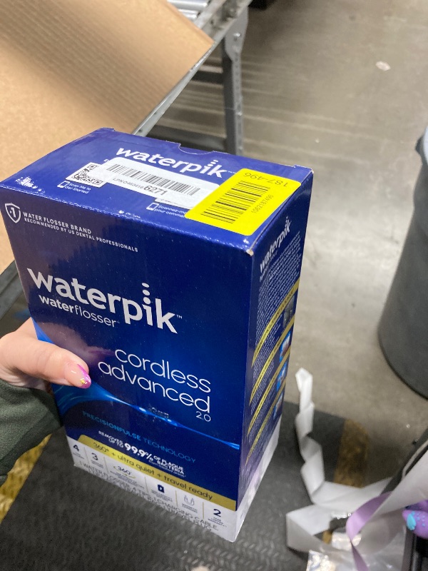 Photo 1 of **PARTS ONLY**Waterpik Cordless Advanced 2.0 Water Flosser For Teeth, Gums, Braces, Dental Care With Travel Bag and 4 Tips, ADA Accepted, Rechargeable, Portable, and Waterproof, Black WP-582, Packaging May Vary