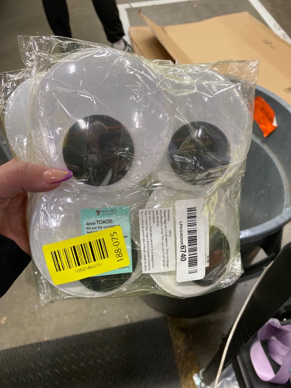 Photo 1 of ******* 2 PACK *********TOAOB 8pcs Giant Googly Eyes 4 Inch Plastic Wiggle Eyes with Self Adhesive White Googly Eyes for DIY Crafts Christmas Halloween Decoration
