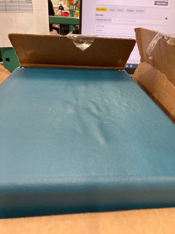Photo 1 of ***MISSING CORD -SELLING AS IS*** Victrola Journey Bluetooth Portable Suitcase Record Player – with Built-in Speakers, 3 Speed Vinyl Record Player, RCA Out, Headphone Jack (Blue Coral)