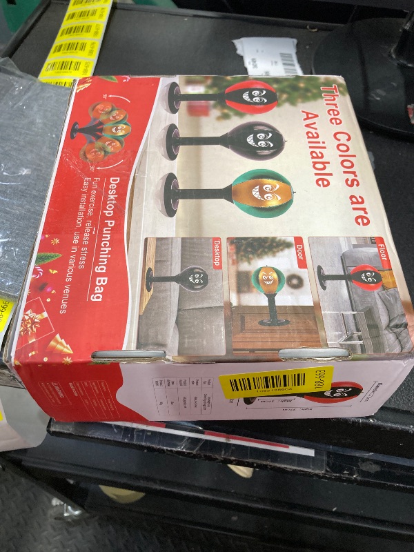 Photo 1 of **MISSING PARTS**HZG Desktop Punching Bag, Stress Buster with Suction Cup for Office Table and Counters, Heavy Duty Stress Relief Ball, Desk Boxing Punch Ball, Funny Toys Punching Bag for Kids Coworkers and Friends