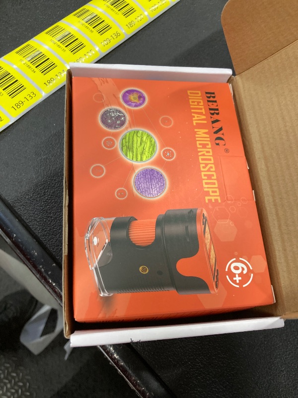 Photo 1 of 1000X Handheld Microscope for Kids 4K 2.0" Screen Rechargeable Mini Pocket Digital Microscopes w/Slides Kit Portable Edu Gift Age 4-6 8-12 Children Students