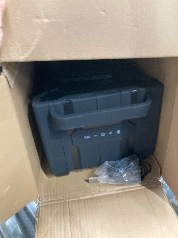 Photo 1 of ** onlyn part ***Altec Lansing Sonic Boom - Waterproof Bluetooth Speaker with Phone Charger, IP67 Outdoor Speaker, 3 USB Charging Ports, 50 Foot Range & 20 Hours Battery Life