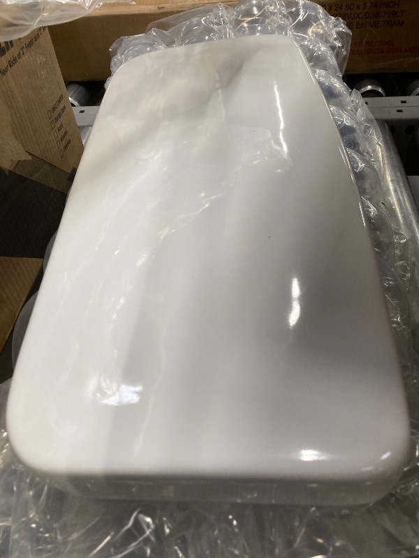 Photo 1 of ***ONLY TANK***
TOTO Drake Two-Piece Elongated 1.6 GPF Universal Height TORNADO FLUSH Toilet with CEFIONTECT, Cotton White - CST776CSFG#01