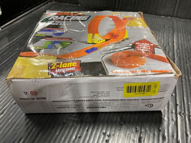 Photo 1 of ***WHAT YOU SEE IS EVERYTHING INCLUDED*NOTHING ELSE***Flexible Race Track for Kids, 15 FT Dual Lane DIY Flex Track with 4 Cars & Suction Cup Car Ramp, Bendable Toy Racing Track Set for Toddlers Ages 3+***WHAT YOU SEE IS EVERYTHING INCLUDED*NOTHING ELSE***
