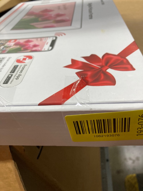 Photo 1 of **PARTS ONLY**Frameo 10.1" Digital Picture Frame, Smart WiFi Digital Photo Frame with 1280x800 HD IPS Touch Screen 32GB Memory Auto-Rotate Wall Mounted, Share Photos/Videos from Phone Anywhere - Brown