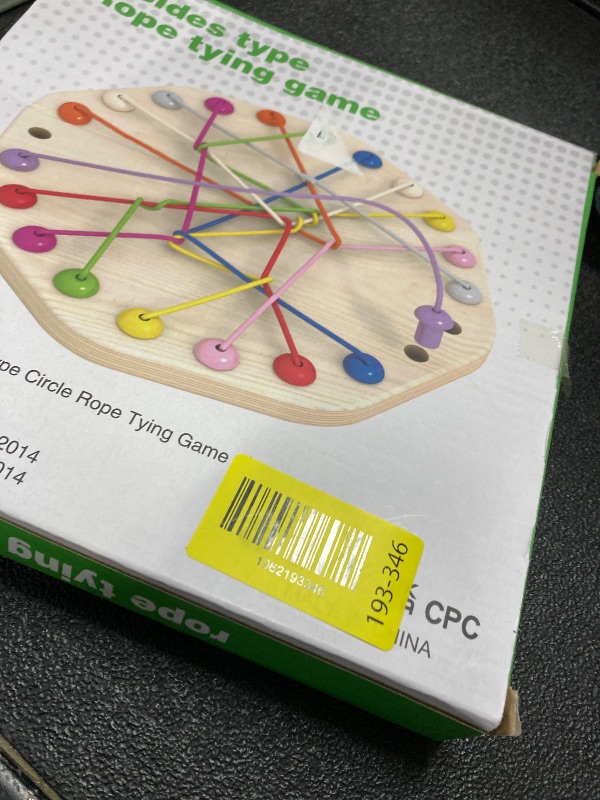 Photo 1 of 10-Piece Wooden Rope Untangling Puzzle Game–Knot Logic Board Toy for Kids & Family, Multi-Level Brain Teaser to Develop Fine Motor Skills