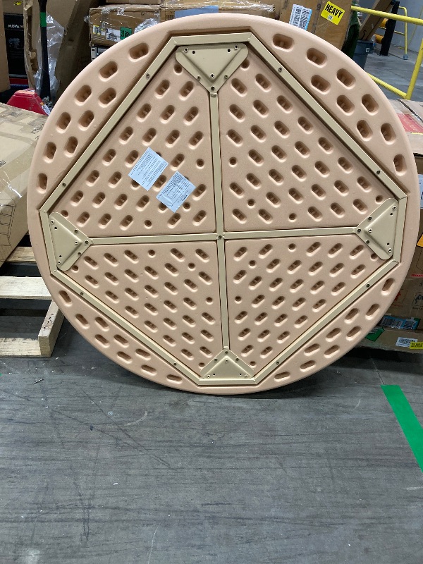 Photo 1 of **Missing legs**Flash Furniture Wren 45" Round Natural Plastic Height AdjusTable with Rounded Safety Corners Activity Table with Rounded Safety Corners