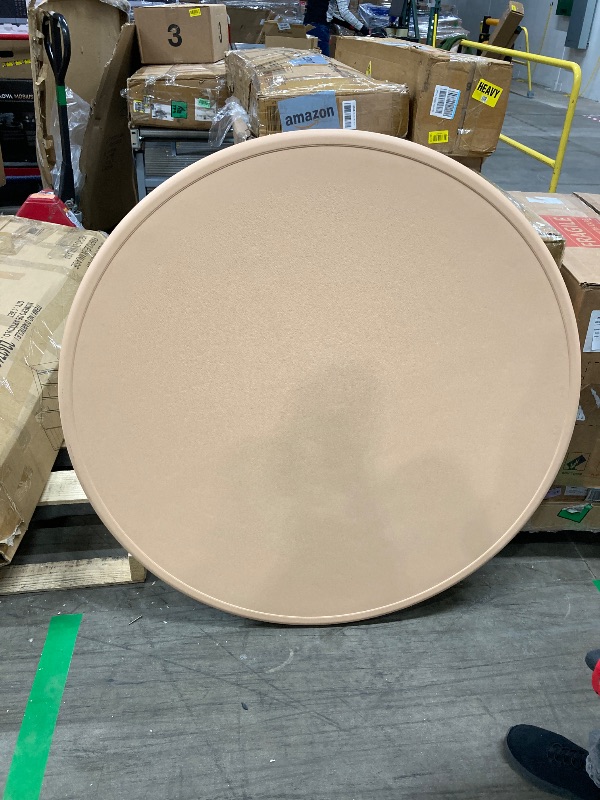 Photo 1 of **Missing legs**Flash Furniture Wren 45" Round Natural Plastic Height AdjusTable with Rounded Safety Corners Activity Table with Rounded Safety Corners