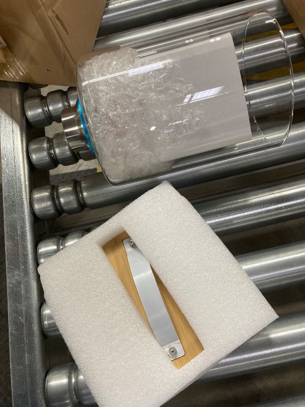 Photo 1 of ***MISSING PARTS-SELLING AS INCOMPLETE PARTS*** HBlife 5-7 Lbs Glass Rice Dispenser Flour and Cereal Container / Pantry Food Organization Storage Bin with Airtight Bamboo Lid, 3L