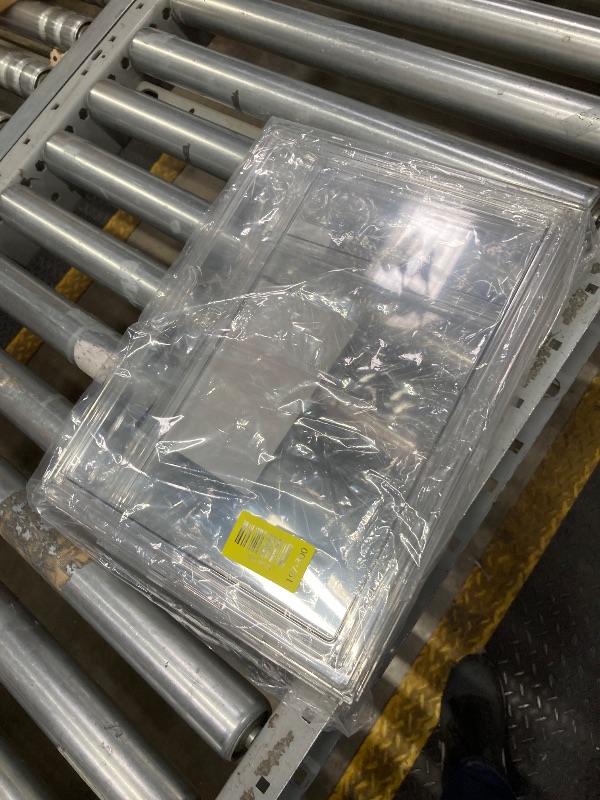 Photo 1 of ***BROKEN EDGE***FavorFishFans Football Display Case, Acrylic Football Display Case, Football Holder Case with UV Protection, Professional Grade Stackable Football Display Box Full Size (1PC Football Display Case)***BROKEN EDGE***
