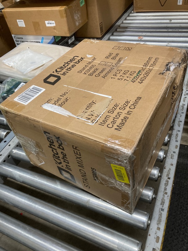 Photo 1 of **BOTTOM CORNER RUBBER TIP BROKE OFF**Kitchen in the box Stand Mixer - 6.5 Quart Mixing Bowl with Handle, 900 Watt Heavy Bread Dough Standing Mixers Tilt-head with Dough Hook, Whisk, Flat Beater and Splash Guard (Cream)