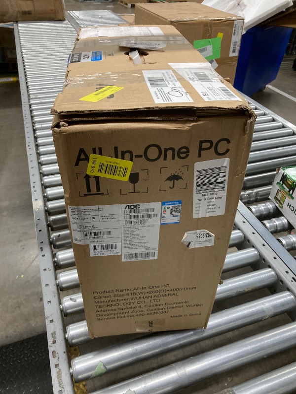 Photo 1 of ***CRACKED & MISSING PARTS***AOC 23.8" FHD All-in-One Business Desktop, Ryzen 3 3250U, 16GB RAM, 512GB SSD, Windows 11 Home***CRACKED & MISSING PARTS***
