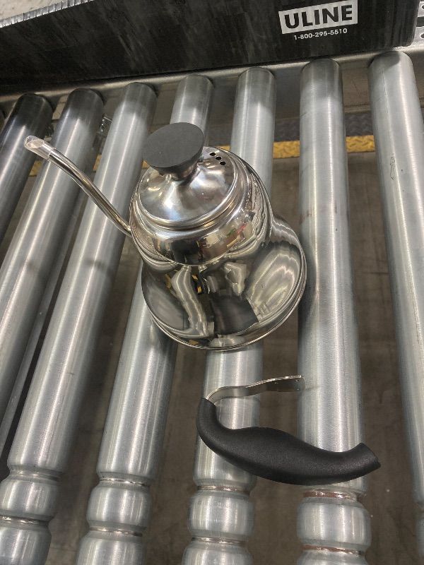 Photo 1 of ***DAMAGE -HANDLE NOT ATTACHED*** Tea Kettle for Stovetop, Barista's Choice Gooseneck Pour Over with Flow Control, Food Grade Stainless Steel Water Kettle, Tea Pot for Home & Kitchen - Small 28oz, Silver