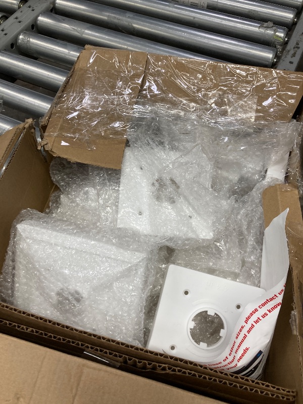 Photo 1 of ****CAPS ONLY -NO LIGHTS -SELLING AS IS *** VOLISUN Solar Post Caps Outdoor Waterproof, RGB Modes Fence Post Caps, for 4x4 x5 x6 Wooden/Vinyl(White)