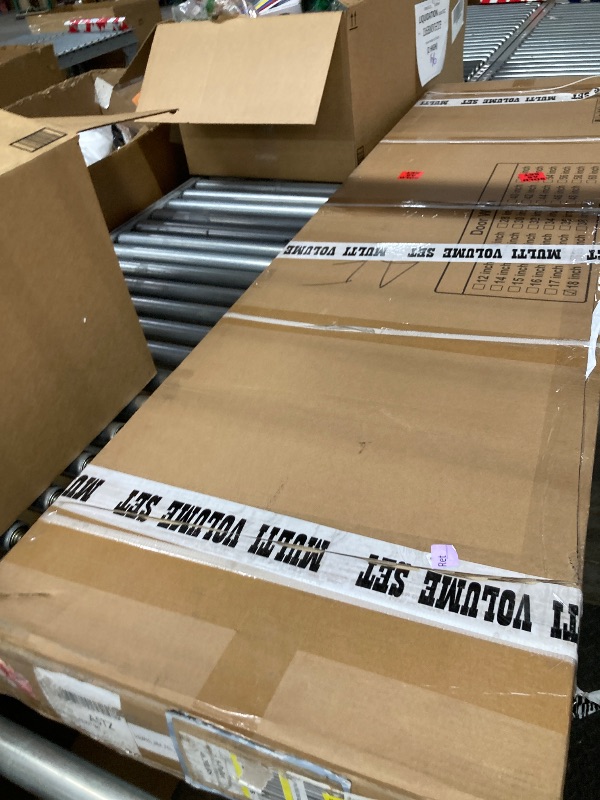 Photo 1 of **PARTIAL SET/ONLY ONE SIDE OF DOORS AND HARDWARE***SMARTSTANDARD 72" x 80" Paintable Bifold Door, 3-Panels Closet Doors with Hardward Kits, White Primed Surface Ready for Painting, 70 4/5" x 78 2/5", Elegant Molded Design, Easy Installation