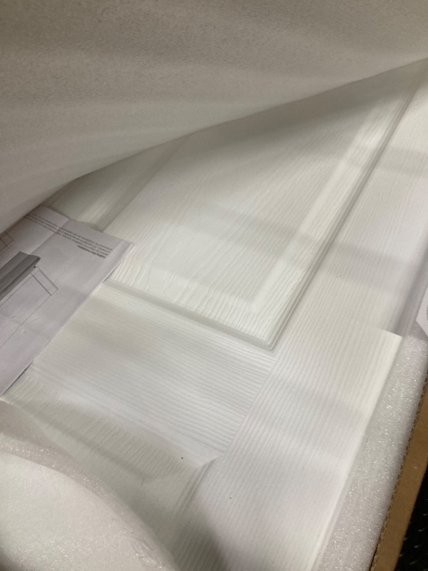 Photo 1 of **PARTIAL SET/ONLY ONE SIDE OF DOORS AND HARDWARE***SMARTSTANDARD 72" x 80" Paintable Bifold Door, 3-Panels Closet Doors with Hardward Kits, White Primed Surface Ready for Painting, 70 4/5" x 78 2/5", Elegant Molded Design, Easy Installation