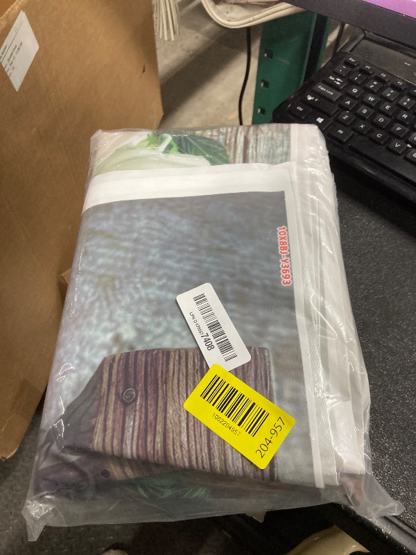 Photo 1 of 10x8ft Country Wedding Valentines Day Photography Backdrop Floral Roses Farmhouse Wooden Door Backdrop Pink Flower Birthday Baby Shower Bridal Party Banner Photo Booth Props Anniversary Background