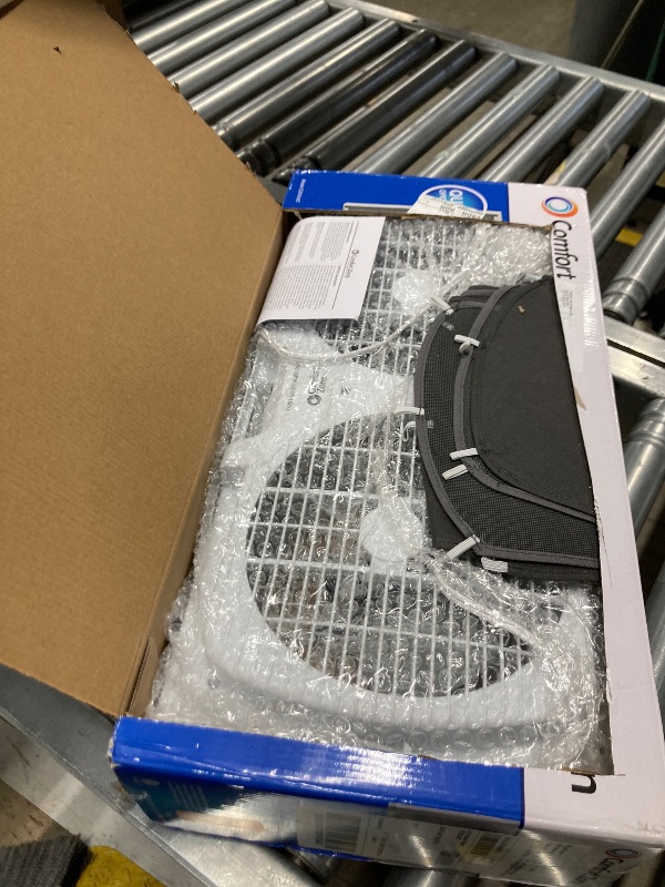 Photo 1 of ***DAMAGE  -SELLING AS IS *** Comfort Zone Twin Window Fan with Reversible Airflow Control, 9 inch, Auto-Locking Expanders, 2 Speed Fan, Dual Fan, Exhaust, Airflow 9.84 ft/sec, Ideal for Home, Kitchen, Bedroom & Office, CZ319WT