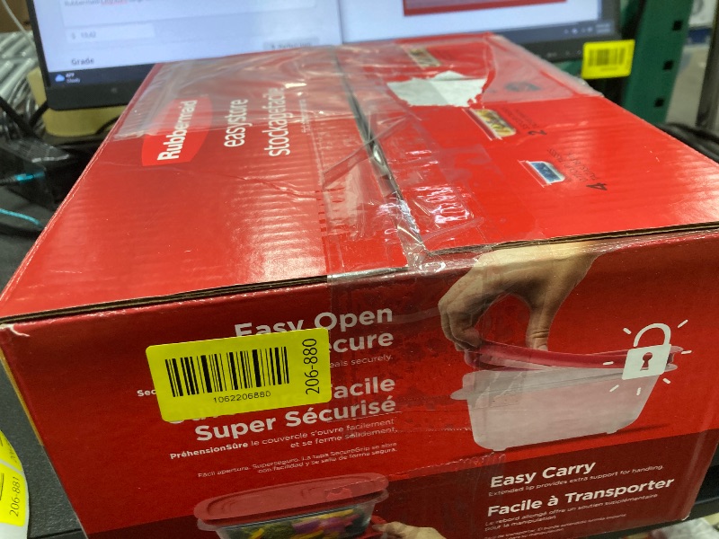 Photo 1 of **MISSING ALL 4 SMALLEST ONES**Rubbermaid EasyStore Large Containers, 18-Piece Set, Food Storage Containers with Lids