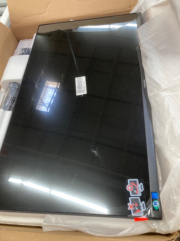 Photo 1 of ***DAMAGE -SCREEN-SELLING AS IS *** Samsung 24” (S40GD) Borderless Business Monitor with IPS Panel, 100Hz Refresh Rate, Eye Saver Mode, Ergonomic Design, Game Picture Mode, LS24D402GANXGO, 3 Yr Warranty