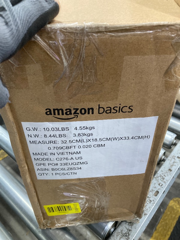 Photo 1 of **PARTS ONLY**Amazon Basics 8-Sheet High Security Cross Cut Paper and Credit Card Shredder with P-4 Security, Auto Shut-off, Black