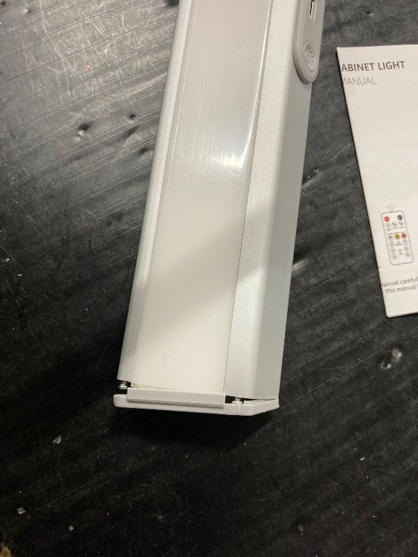Photo 1 of ***Light has a defect on corner screws are coming out***ENOMA Motion Sensor Closet Lights, Eye Protection Design with Remote, 3 Color Temps & Dimmable, Rechargeable Magnetic Cabinet Lighting for Kitchen, Wardrobe, Shelf, Pantry***Light has a defect on cor