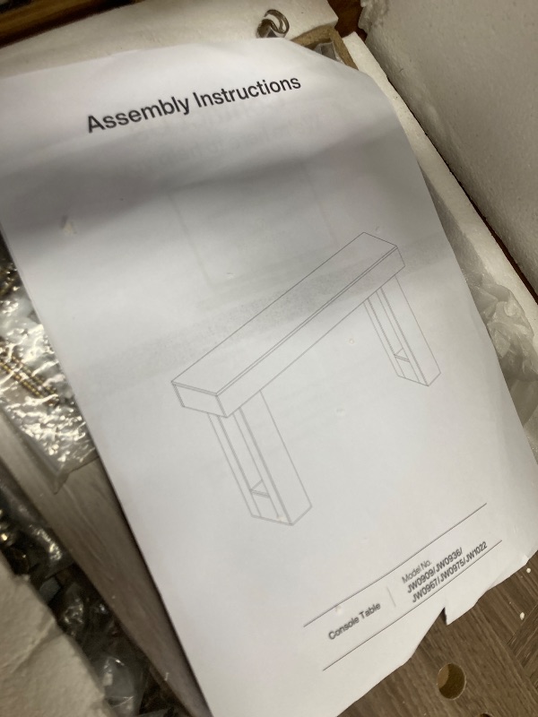 Photo 1 of *Pieces chipped* LITTLE TREE 63-Inch Long Console Tables for Entryway, Large Sofa Table Behind Couch, Grey Wooden Entry Foyer Hallway Table, Industrial Console Sofa Tables for Living Room