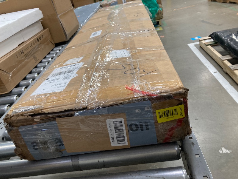 Photo 1 of *Pieces chipped* LITTLE TREE 63-Inch Long Console Tables for Entryway, Large Sofa Table Behind Couch, Grey Wooden Entry Foyer Hallway Table, Industrial Console Sofa Tables for Living Room