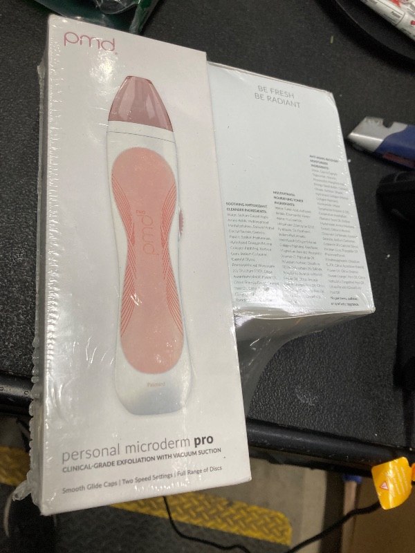 Photo 1 of *FACTORY SEALED* PMD Beauty Personal Microderm Pro - At-Home Use, Facial Exfoliator Tool, Microdermabrasion Machine Kit for Face and Body Skincare, Blush + Starter Kit