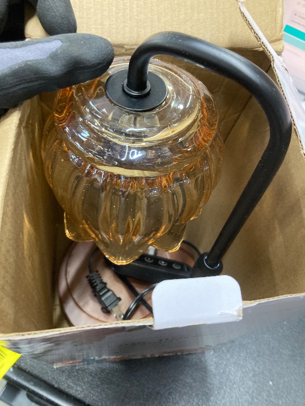 Photo 1 of *Cracked light* Nacial Candle Warmer Lamp with Timer Dimmer, Valentines Day Gifts for Her Women Wife Mom Girlfriend Birthday Gifts House Warming Home Decor, Candle Warming Lamp Adjustable Height, Vintage Walnut Base