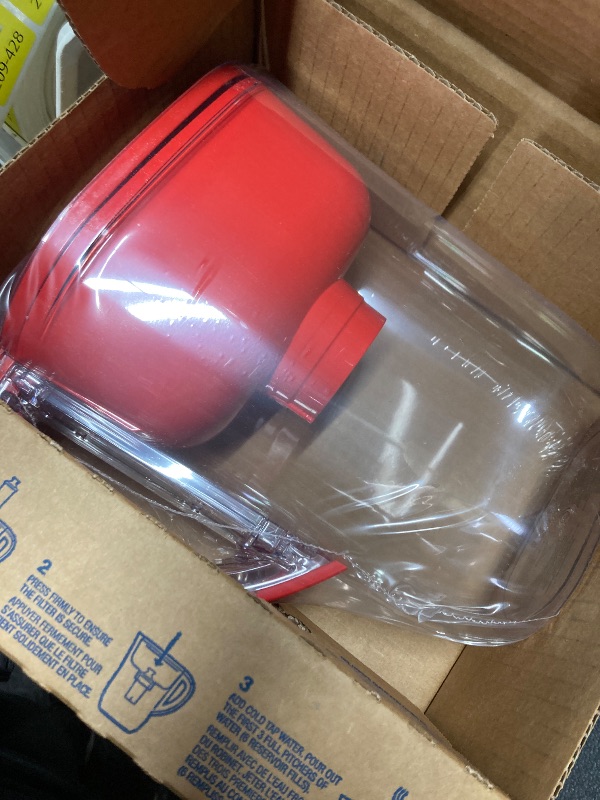 Photo 1 of *No filter* Brita Metro Water Filter Pitcher with SmartLight Change Indicator, BPA-Free, Replaces 1,800 Plastic Water Bottles a Year, Lasts Two Months, Includes 1 Filter, Small - 6-Cup Capacity, Fiery Red