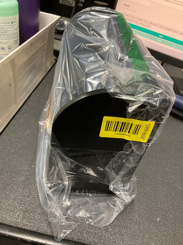 Photo 1 of *Chipped* Mail Organizer Countertop Kitchen-Black Mail Holder Countertop Drawers Wood Desk Drawer Tabletop Storage Organization Pen Holder Letter Sorter Makeup Organizer for School Home Office Supplies