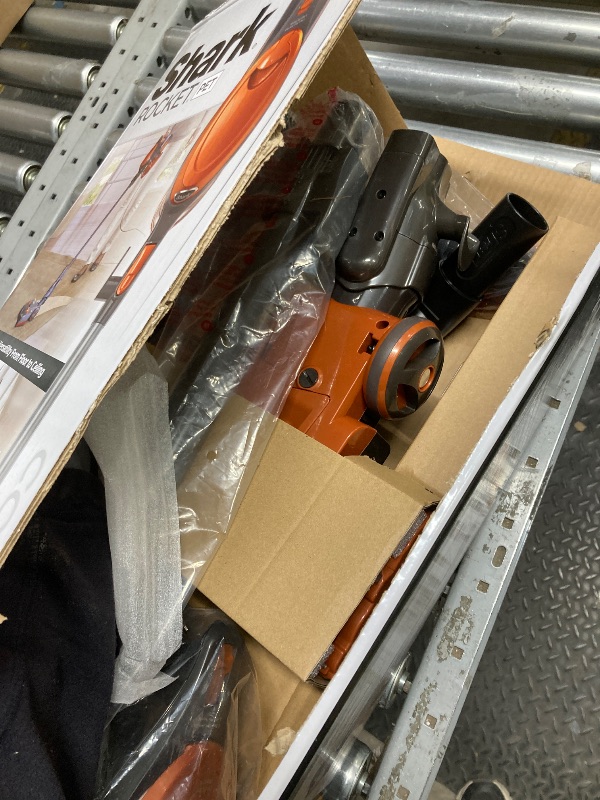 Photo 1 of **PARTS ONLY**Shark Rocket Ultra-Light Corded Bagless Vacuum for Carpet and Hard Floor Cleaning with Swivel Steering (HV301), Gray/Orange
