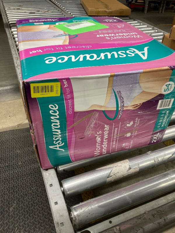 Photo 1 of *Damaged box* Assurance Women's Incontinence & Postpartum Underwear, XXL , Maximum Absorbency (54 Count)